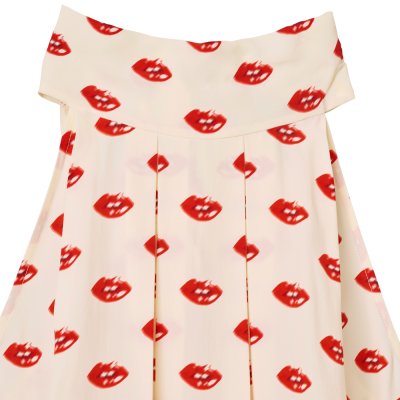 THE KISS LIPS LIPS HALTERNECK TIE TOP
